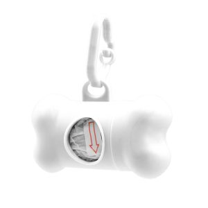 Spender mit Beuteln für Hundekot als Kundenpräsent